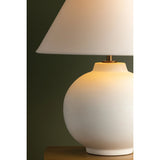 Schubert Table Lamp, Patina Brass/ Ceramic Sugar Cookie