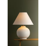 Schubert Table Lamp, Patina Brass/ Ceramic Sugar Cookie