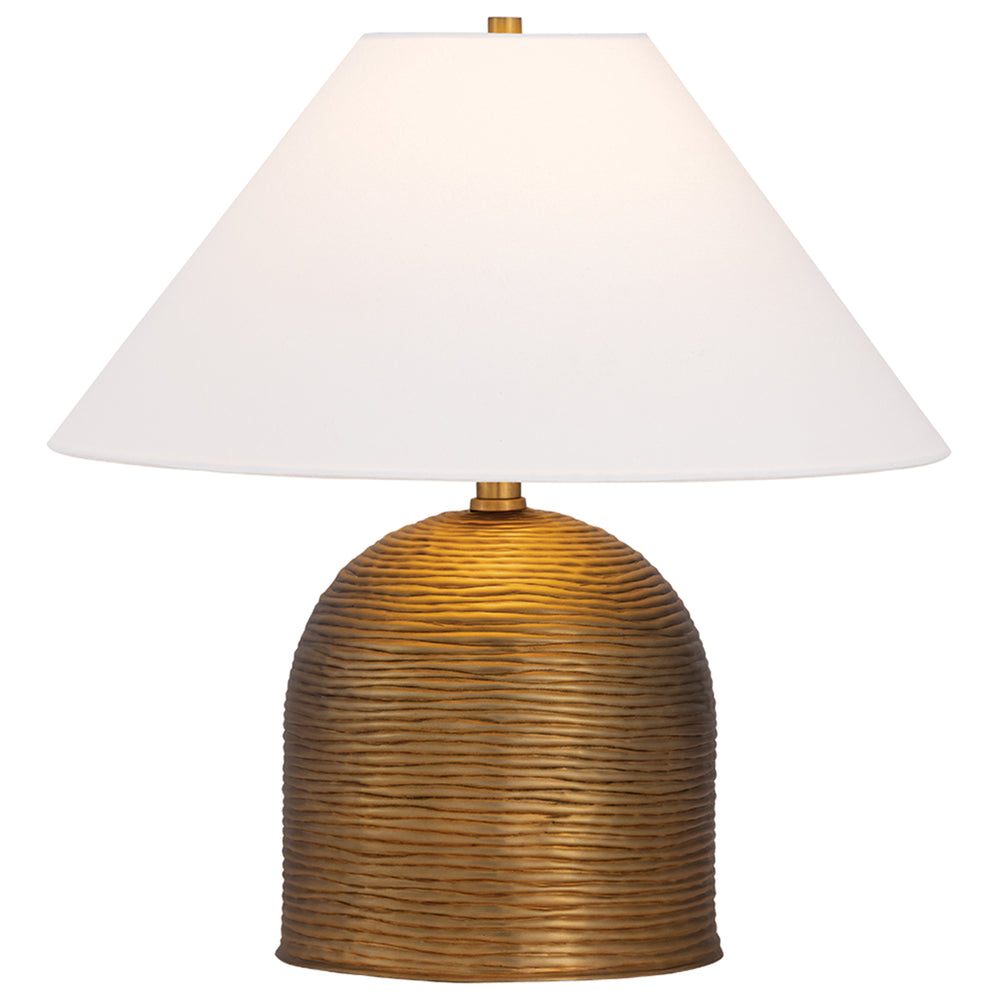 Arvin Table Lamp, Patina Brass