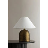 Arvin Table Lamp, Patina Brass