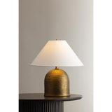 Arvin Table Lamp, Patina Brass