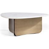 Pablo Coffee Table, Antique Brass