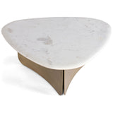Pablo Coffee Table, Antique Brass