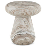 Pablo Outdoor End Table, Sawar Marble by Four Hands