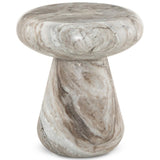 Pablo Outdoor End Table, Sawar Marble by Four Hands