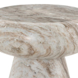 Pablo Outdoor End Table, Sawar Marble by Four Hands