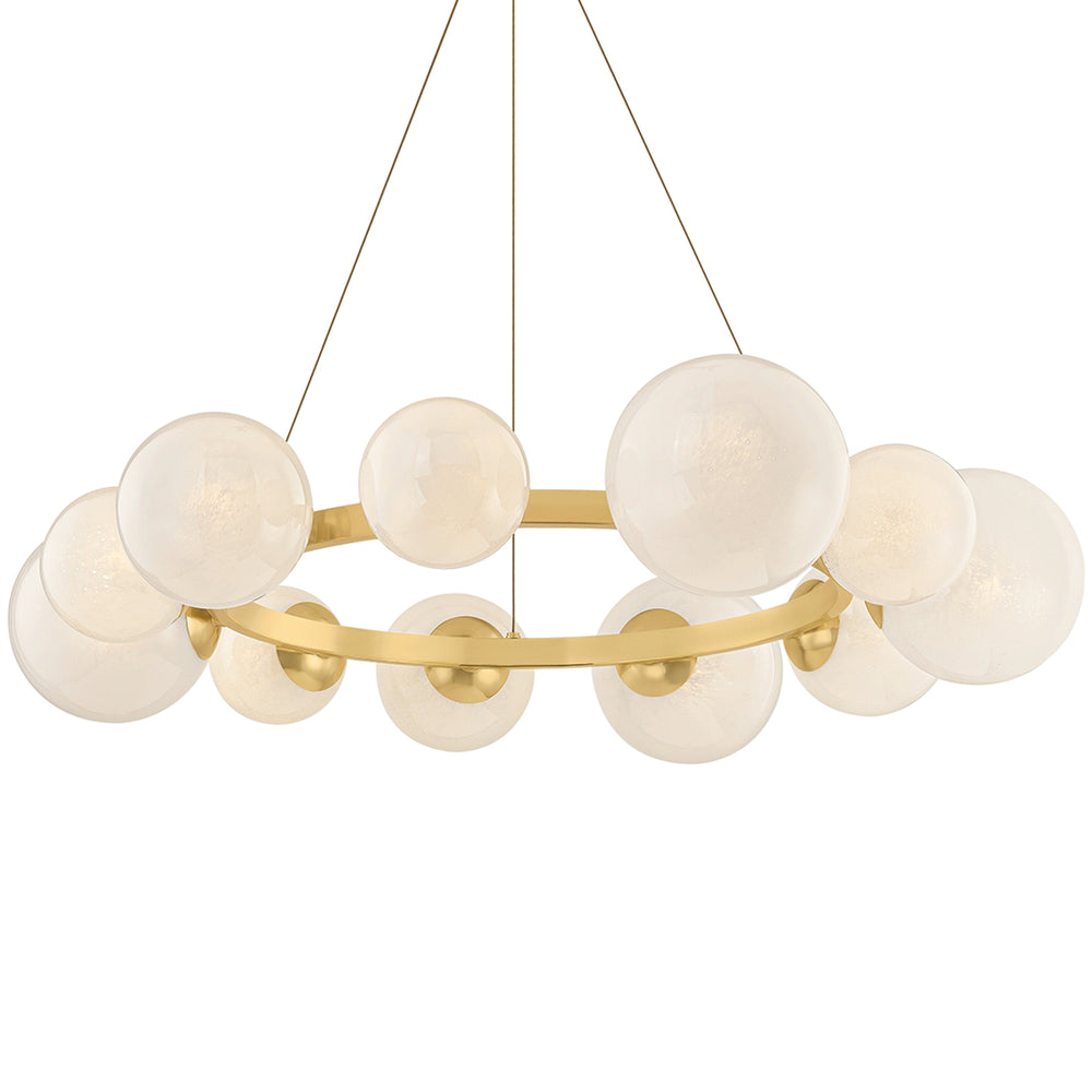 Pacama 11 Light Chandelier, Aged Brass
