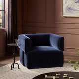 Pacey Swivel Chair, Monte Navy by Four Hands-Furniture - Chairs-High Fashion Home