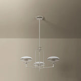 Pacific 3 Light Chandelier, Warm Silver Leaf