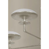 Pacific 4 Light Chandelier, Warm Silver Leaf