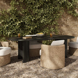 Paden 94" Outdoor Metal Dining Table, Bronze by Four hands-Furniture - Outdoor-High Fashion Home