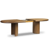 Paden Extension Dining Table, Seasoned Brown Acacia by Four Hands-Furniture - Dining-High Fashion Home