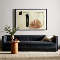 Padma Leather Sofa, Eucapel Black
