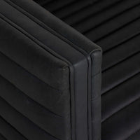 Padma Leather Sofa, Eucapel Black