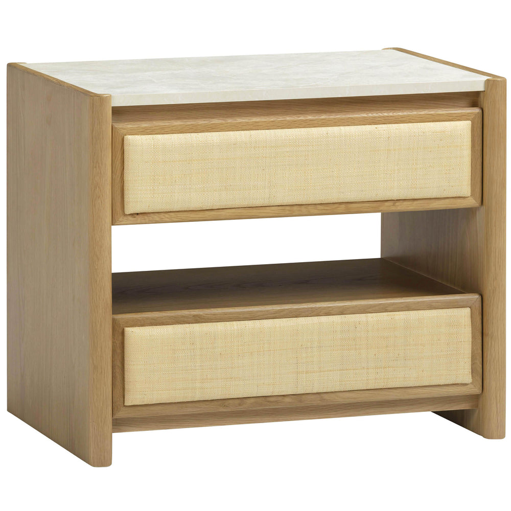 Paige 2 Drawer Nightstand, Natural-Furniture - Bedroom-High Fashion Home