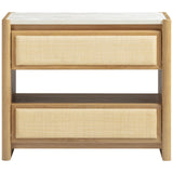 Paige 2 Drawer Nightstand, Natural-Furniture - Bedroom-High Fashion Home