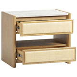 Paige 2 Drawer Nightstand, Natural-Furniture - Bedroom-High Fashion Home