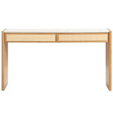Paige Console Desk, Natural-Furniture - Office-High Fashion Home