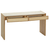 Paige Console Desk, Natural-Furniture - Office-High Fashion Home