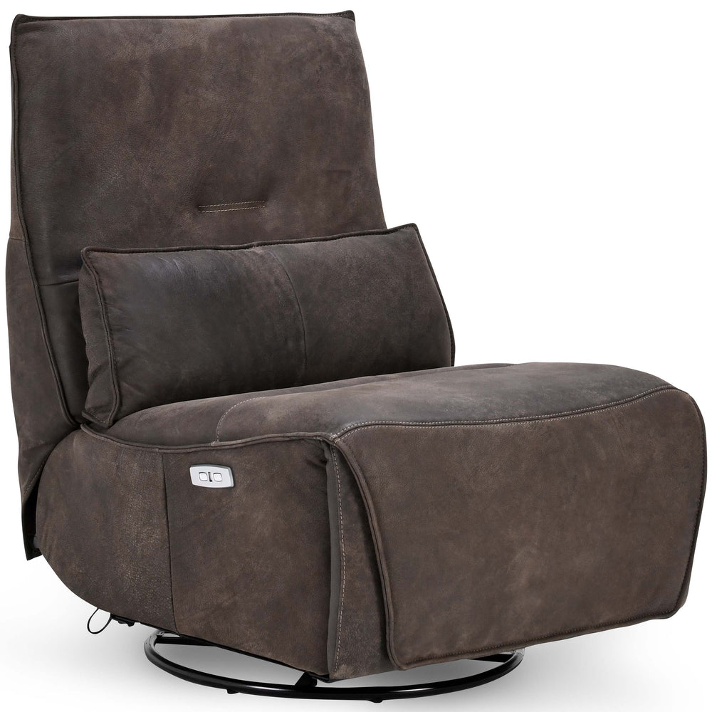 Paige Leather Power Recliner Chair, Rustic Brown-Furniture - Chairs-High Fashion Home