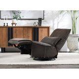 Paige Leather Power Recliner Chair, Rustic Brown-Furniture - Chairs-High Fashion Home