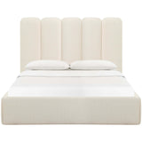 Palani Boucle Bed, Cream-Furniture - Bedroom-High Fashion Home