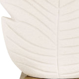 Palm Leaf Table Lamp, Matte White-Lighting-High Fashion Home