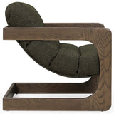 Palma Textured Weave Chair, Forest Green