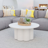 Palmier Coffee Table, White-Furniture - Accent Tables-High Fashion Home