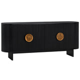 Paloma 4 Door Sideboard, Black-Furniture - Storage-High Fashion Home