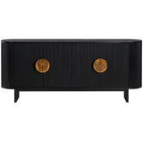 Paloma 4 Door Sideboard, Black-Furniture - Storage-High Fashion Home