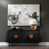 Paloma 4 Door Sideboard, Black-Furniture - Storage-High Fashion Home