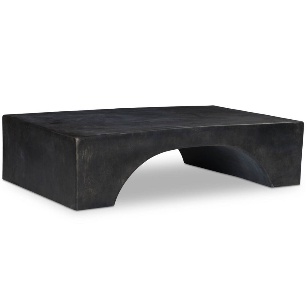 Palumbo Outdoor Coffee Table, Distressed Bronze by Four Hands