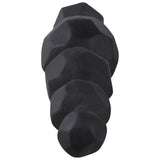 Paper Mache Faceted Rocks Sculpture, Black-Accessories-High Fashion Home