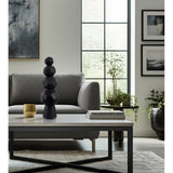 Paper Mache Faceted Rocks Sculpture, Black-Accessories-High Fashion Home