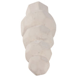 Paper Mache Faceted Rocks Sculpture, White-Accessories-High Fashion Home