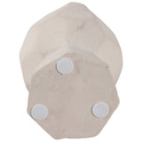 Paper Mache Faceted Rocks Sculpture, White-Accessories-High Fashion Home