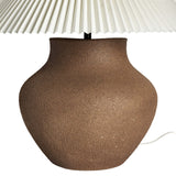 Parma Ceramic Table Lamp, Pleated Ivory