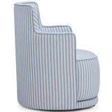Passe Striped Swivel Chair, Blue Stripes-Furniture - Chairs-High Fashion Home