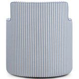 Passe Striped Swivel Chair, Blue Stripes-Furniture - Chairs-High Fashion Home