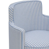 Passe Striped Swivel Chair, Blue Stripes-Furniture - Chairs-High Fashion Home