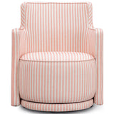 Passe Striped Swivel Chair, Pink Stripes-Furniture - Chairs-High Fashion Home