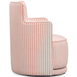 Passe Striped Swivel Chair, Pink Stripes-Furniture - Chairs-High Fashion Home