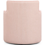 Passe Striped Swivel Chair, Pink Stripes-Furniture - Chairs-High Fashion Home