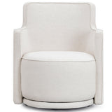 Passe Upcycled Swivel Chair, Cream-Furniture - Chairs-High Fashion Home