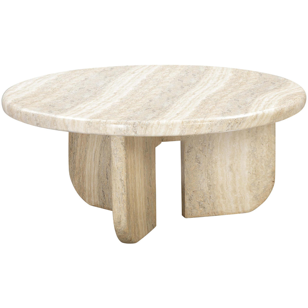 Patrizia Round Coffee Table, Neutral-Furniture - Accent Tables-High Fashion Home