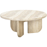 Patrizia Round Coffee Table, Neutral-Furniture - Accent Tables-High Fashion Home