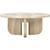 Patrizia Round Coffee Table, Neutral-Furniture - Accent Tables-High Fashion Home