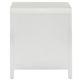 Patty Rattan 2 Drawer Nightstand, White-Furniture - Bedroom-High Fashion Home