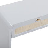 Patty Rattan Console Desk, Blue-Furniture - Office-High Fashion Home